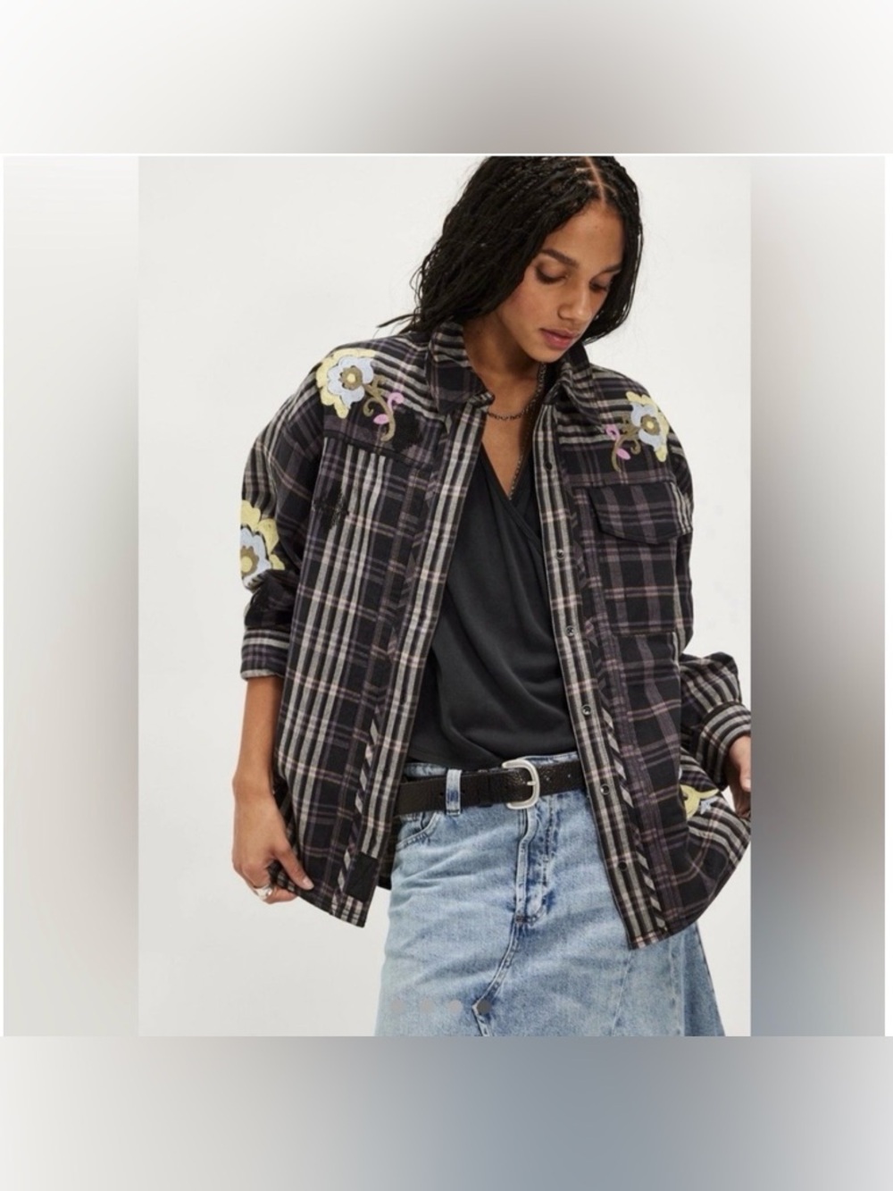 -We The Free Embroidered Sashiko Shirt